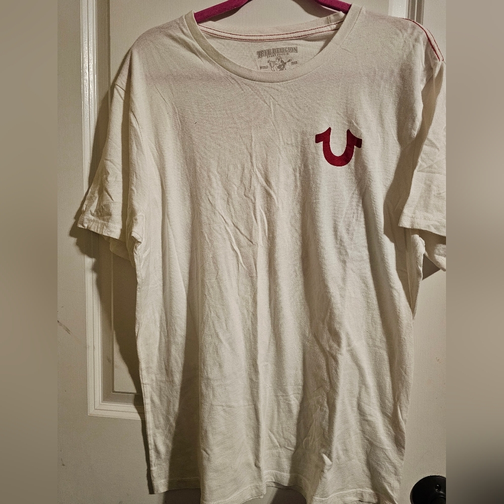 Mens true religion white tee shirt